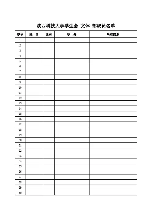 公示名单格式