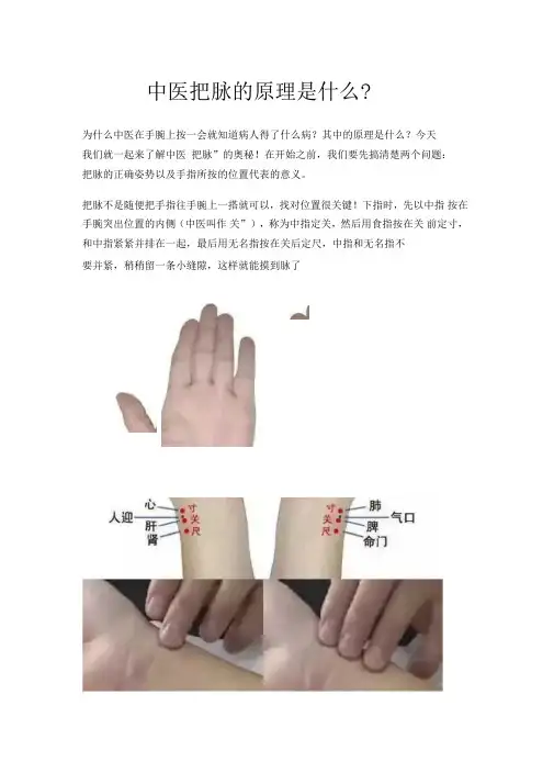 中医把脉的原理是什么