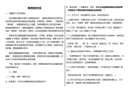 神奇的丝瓜 教案
