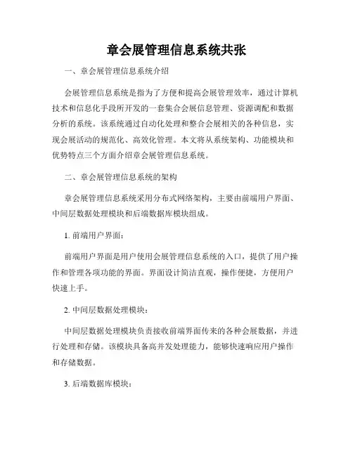 章会展管理信息系统共张