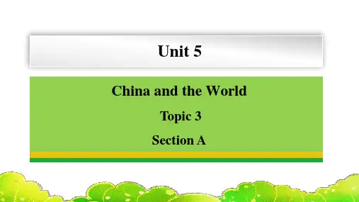 Unit+5+Topic+3+Section+A 仁爱版九年级英语下册 (1)