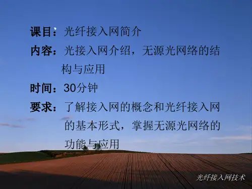 光接入网简介