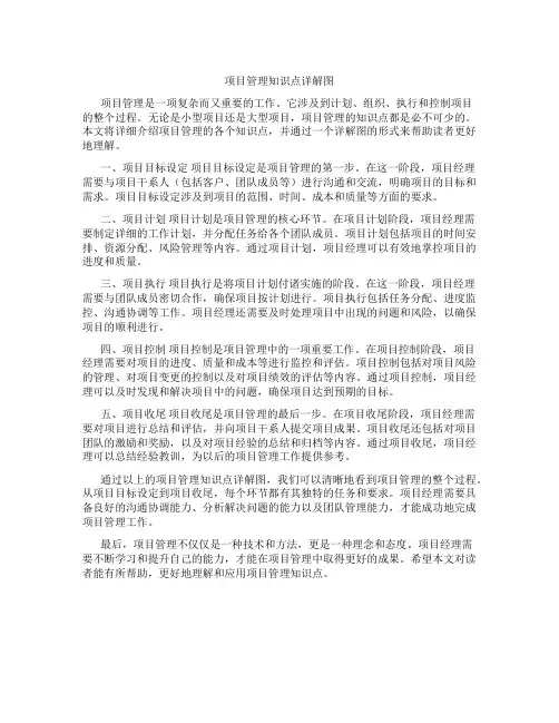 项目管理知识点详解图