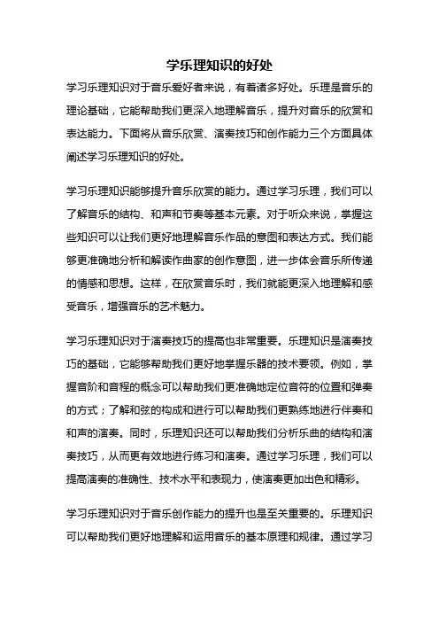 学乐理知识的好处