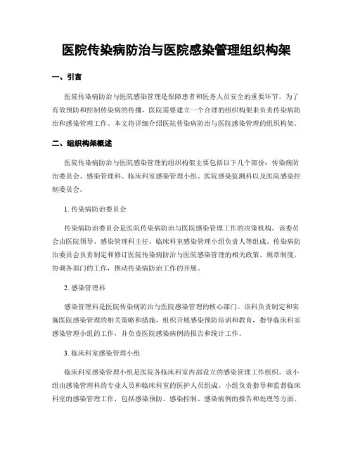 医院传染病防治与医院感染管理组织构架