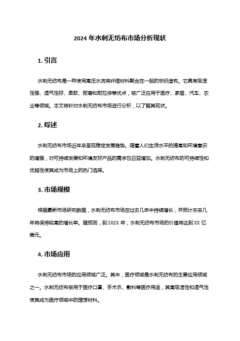 2024年水刺无纺布市场分析现状