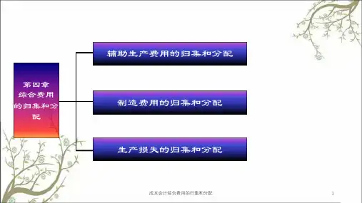 成本会计综合费用的归集和分配课件