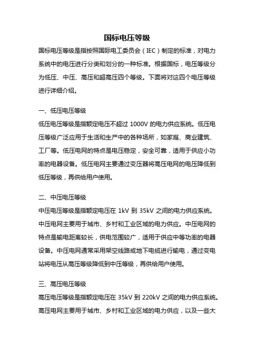 国标电压等级
