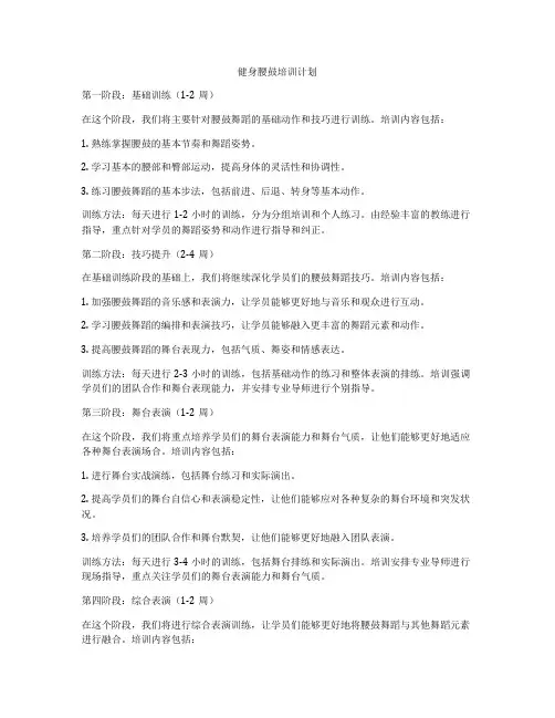 健身腰鼓培训计划