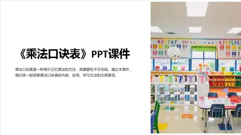《乘法口诀表》课件