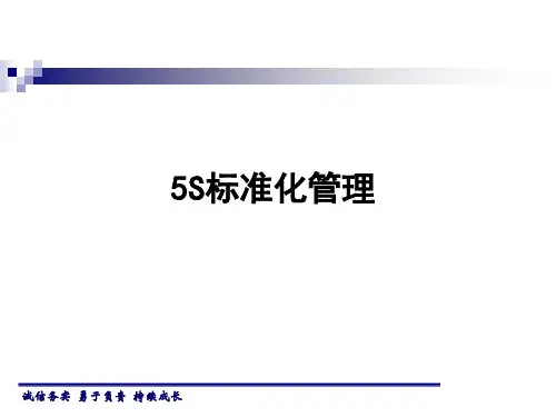 5S现场标准化管理及标准化文件