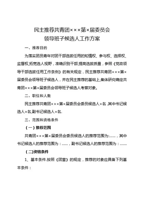团委团支部换届选举工作流程图