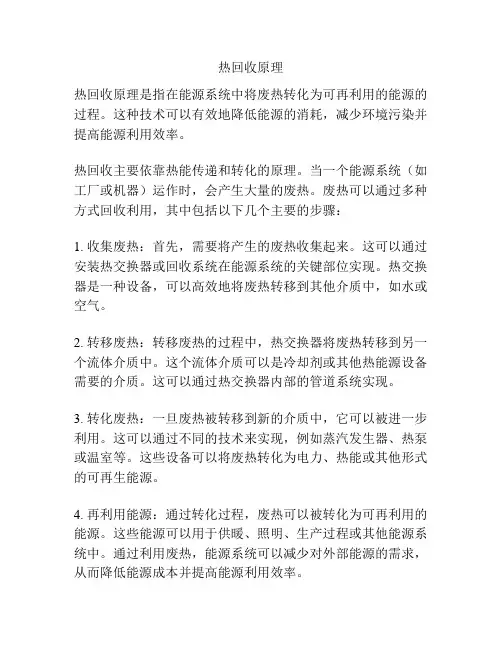 热回收原理