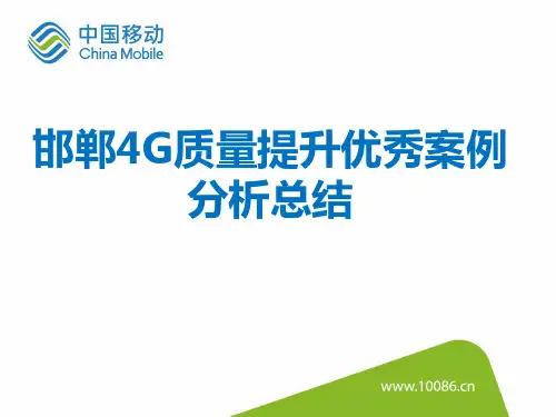 4G质量提升优秀案例分析总结