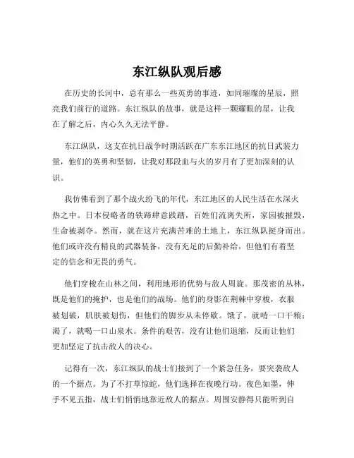 东江纵队观后感