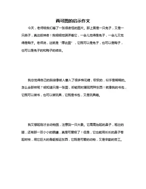 两可图的启示作文