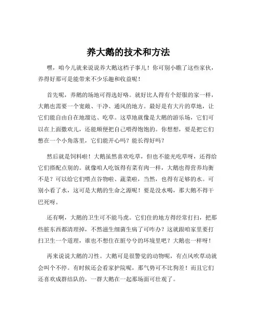 养大鹅的技术和方法