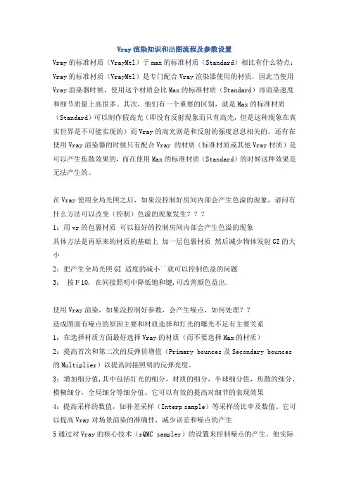 Vray渲染知识和出图流程及参数设置