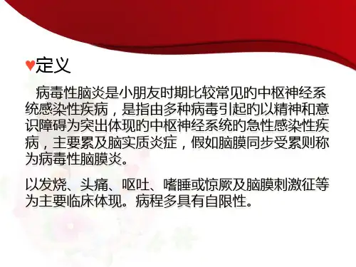 病毒性脑炎的护理