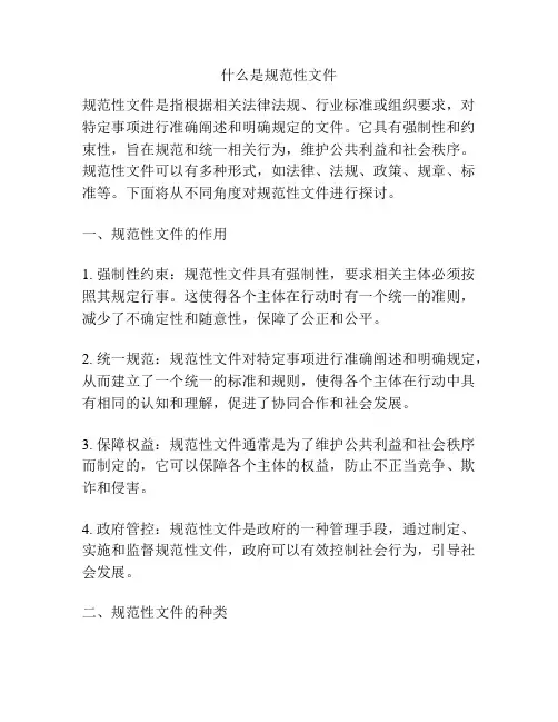 什么是规范性文件