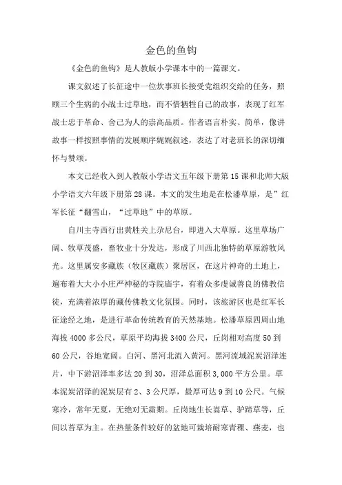 金色的鱼钩