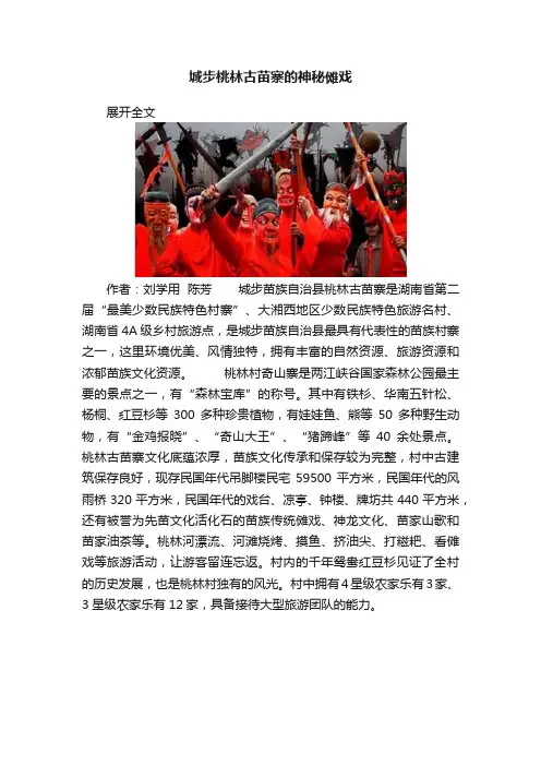 城步桃林古苗寨的神秘傩戏