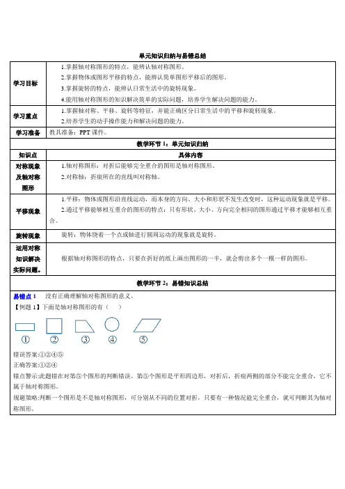 《圆形的运动》单元知识归纳与总结