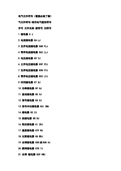 电气元件符号及制图方法