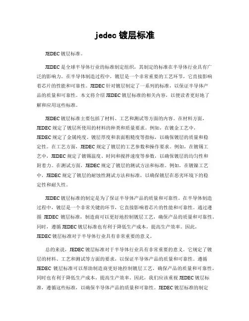 jedec镀层标准