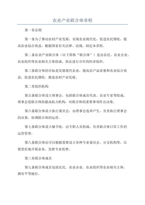 农业产业联合体章程