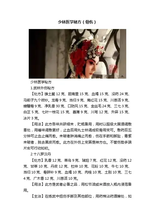 少林医学秘方（骨伤）