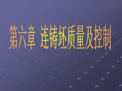 连铸坯质量及控制