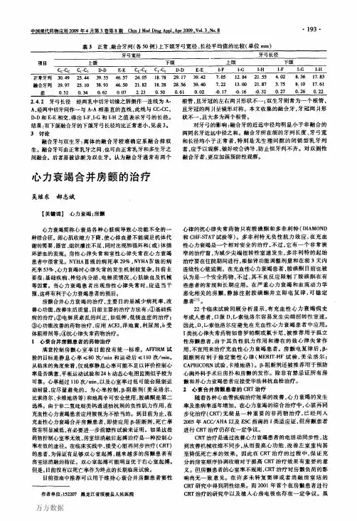 心力衰竭合并房颤的治疗