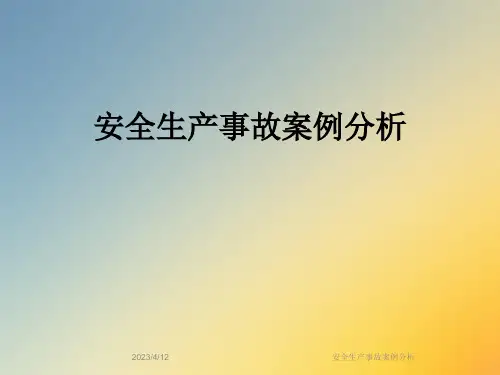 安全生产事故案例分析