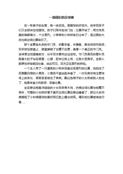 一场精彩的足球赛