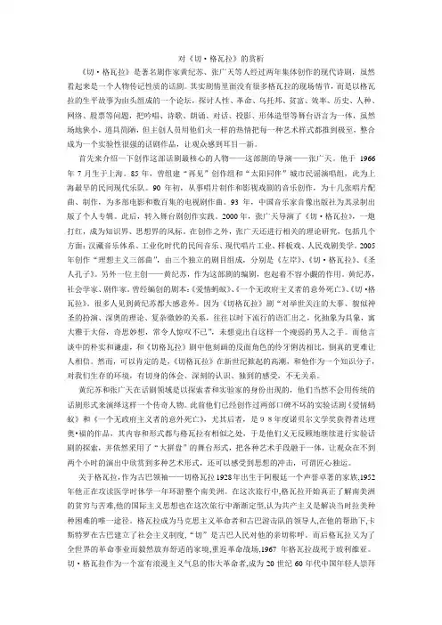 话剧 切格瓦拉 赏析