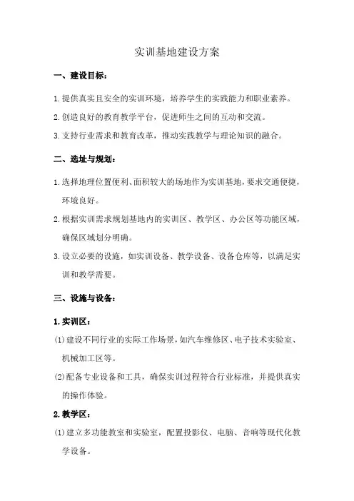 实训基地建设方案