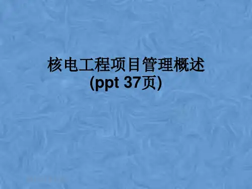 核电工程项目管理概述(ppt 37页)