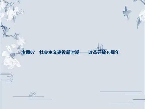 中考历史七大专题破解策略复习课件专题复习07 改革开放40周年