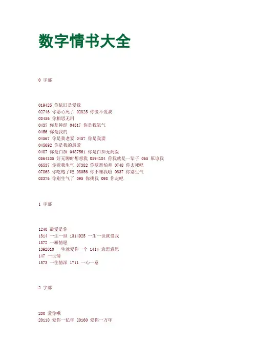 数字情书大全