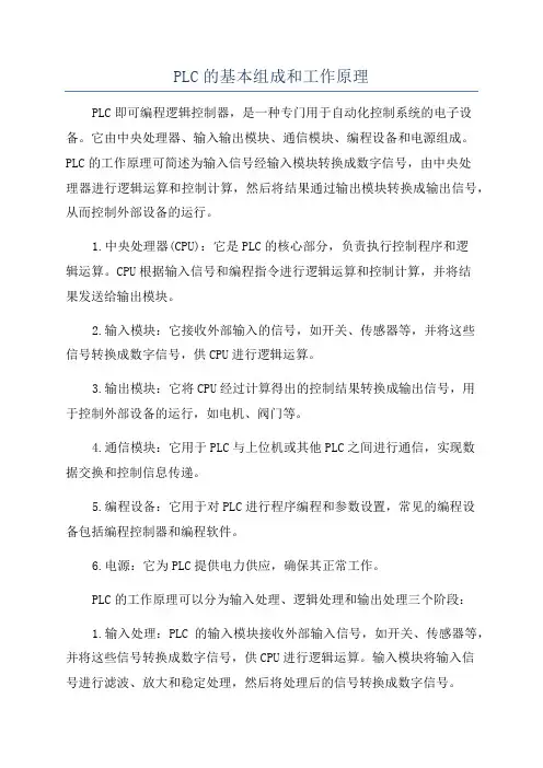 PLC的基本组成和工作原理