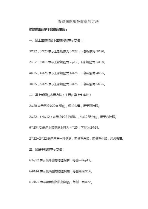看钢筋图纸最简单的方法