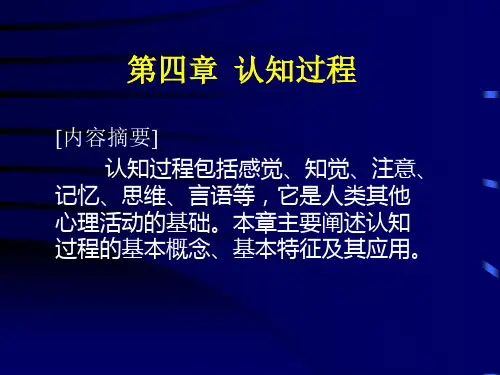 第四章 人类认知过程1