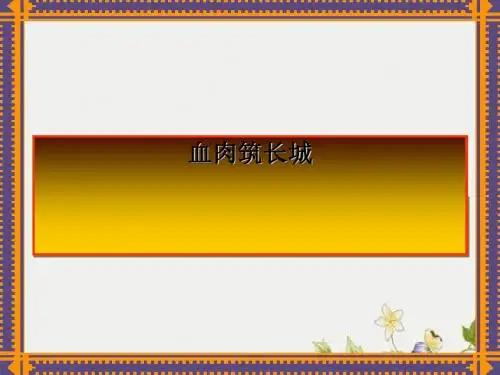 【初中历史】血肉筑长城ppt优秀课件 人教版
