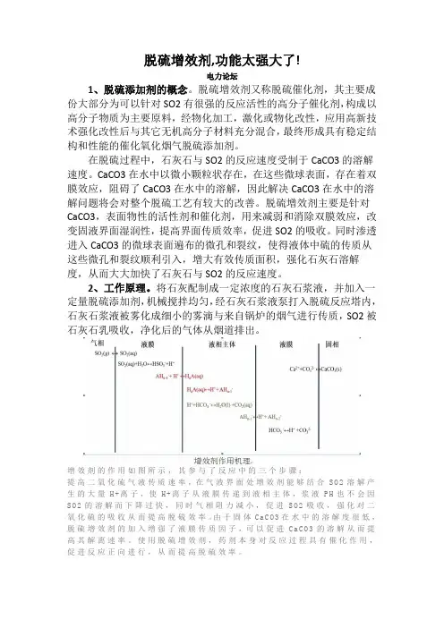 脱硫增效剂,功能太强大了!