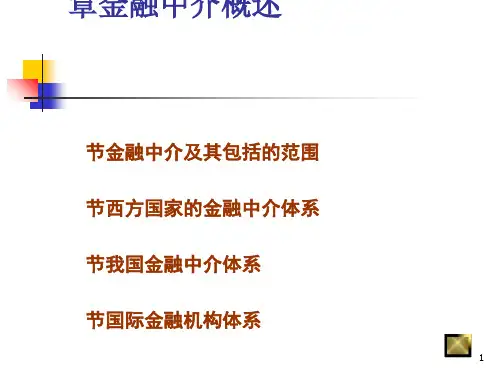 第五章金融中介概述(wxp)