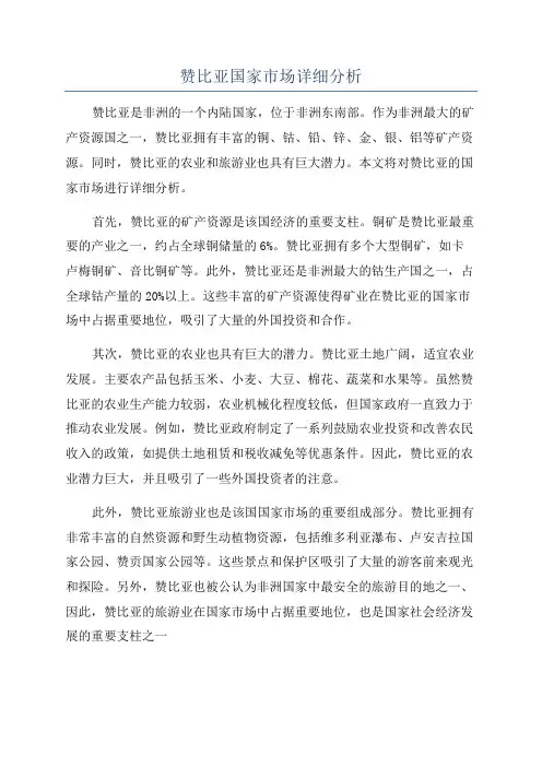 赞比亚国家市场详细分析