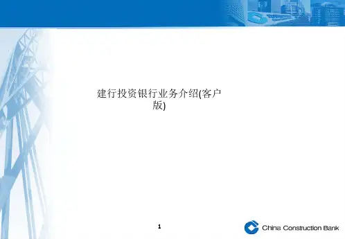 建行投资银行业务介绍(客户版)