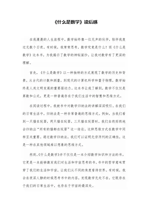 《什么是数学》读后感