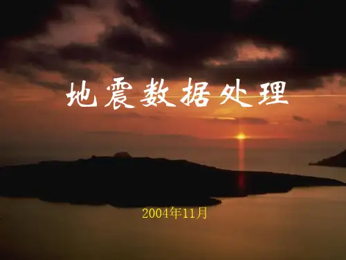 地震数据处理讲课PPT课件